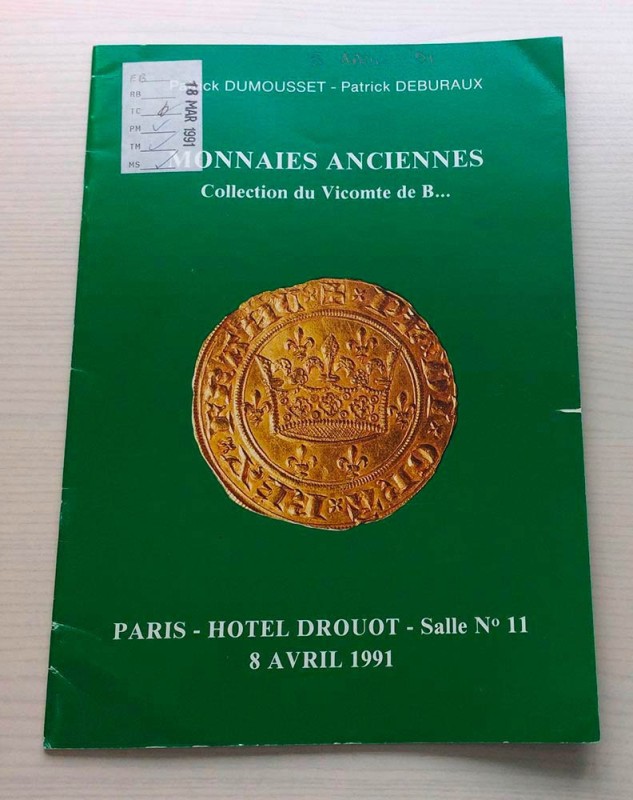 Weil A. Collection du Vicomte de B... Paris 08 Avril 1991. Brossura ed. lotti 25...