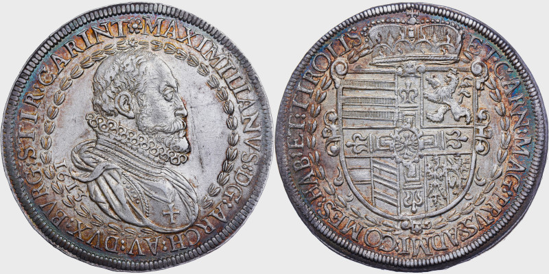 Archduke Maximilian, House of Habsburg
Thaler 1613. Hall
Beautiful patina, min...