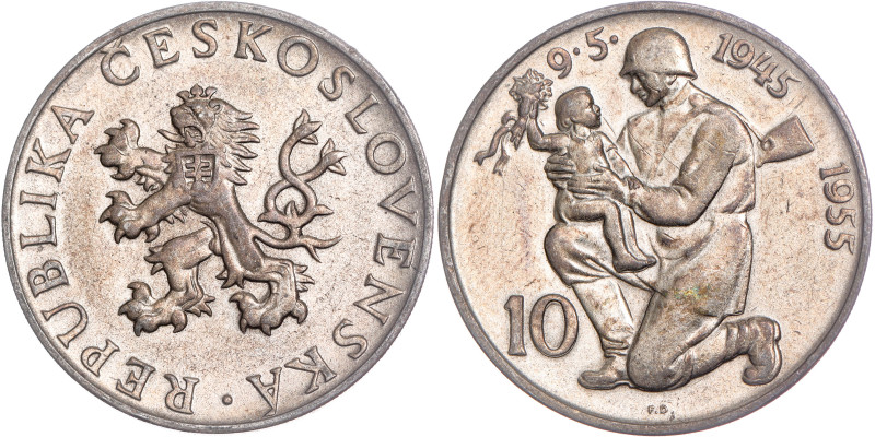 KM# 42, N# 12623; Silver 

10th Anniversary - Liberation from Germany

EF