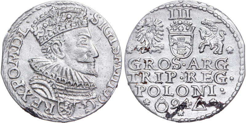 POLEN. KÖNIGREICH. Sigismund III Vasa

3 Groschen 1594 Malbork

Iger M.94.2.a (R...