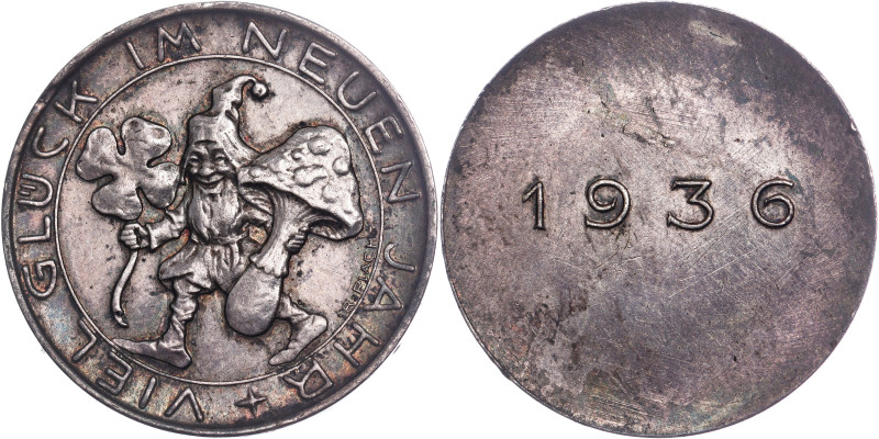 Österreich Glücksbringer Glücksmünze Neujahrsmünze 1936

N# 102572, 4,35g, 24mm,...