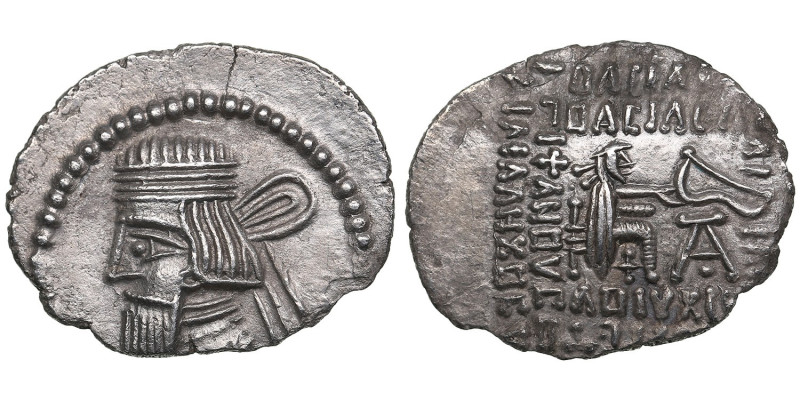 Parthia (Ekbatana) AR Drachm – Artabanos IV (c. AD 10-38)
2.88g. 23mm. XF/XF.Obv...