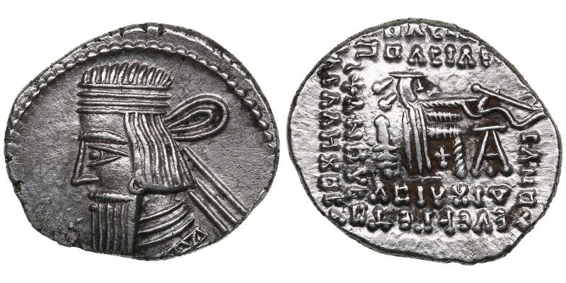 Parthia (Ekbatana) AR Drachm – Artabanos IV (c. AD 10-38)
3.72g. 20mm. AU/AU.Obv...