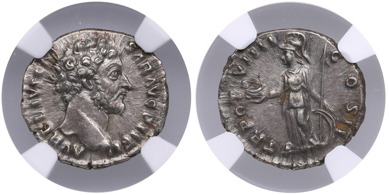 Roman Empire (Rome) AR Denarius (AD 154-155) - Marcus Aurelius, as Caesar. Struc...