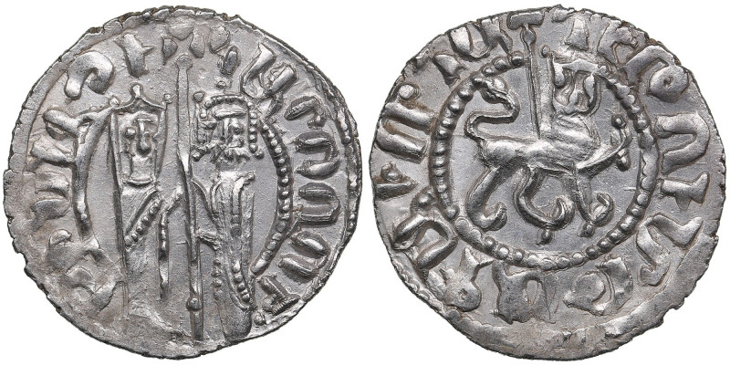 Cilician Armenia, AR Tram ND – Hetoum I and Zabel (1226-1270)
2.87g. 23mm. UNC/U...