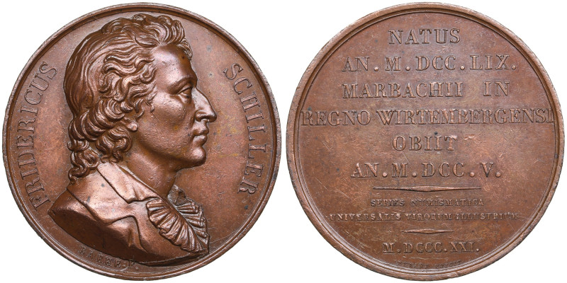 France Bronze Medal 1821 - Friedrich Schiller
42.42g. 41mm. AU/AU. From the seri...