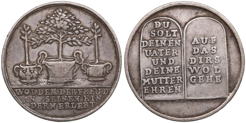 Germany (Hamburg) Silver Medal (Jeton) ND (XVIII) - Fourth commandment
6.18g. 26...