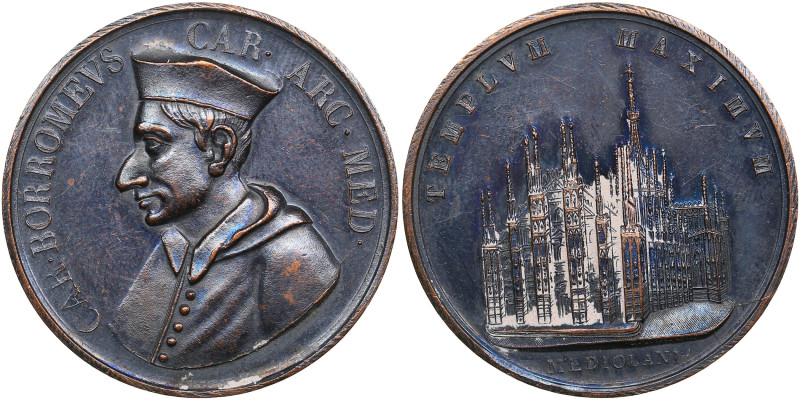 Italy (Kingdom) Æ Medal 1900 Carlo Borromeo (1538-1584) - Vittorio Emanuele III ...