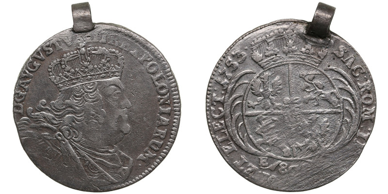 Poland (Saxony) 8 Groschen (2 Zloty) 1753 EC - Augustus III (1733-1763)
6.63g. V...