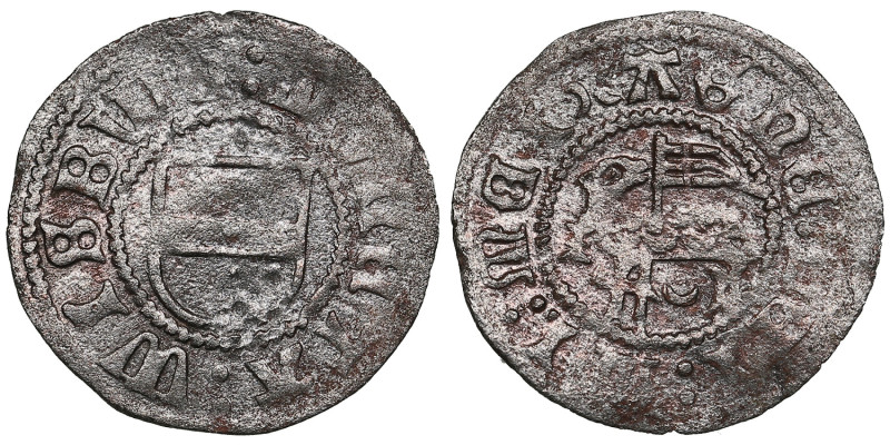 Gotland, Visby (Sweden / Denmark) AR Örtug, ND (1450-1520)
0.56g. VF/VF. Fr. 371...