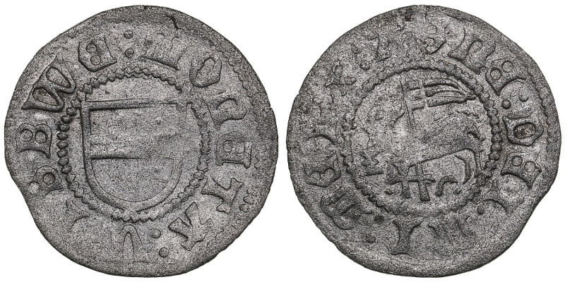 Gotland Visby (Sweden / Denmark) AR Örtug, ND (1450-1520)
0.70g. VF/VF. Delzanno...