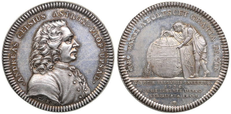 Sweden Silver Medal 1801 - Andreas Celsius
17.39g. 33mm. AU/UNC. Splendid brilli...