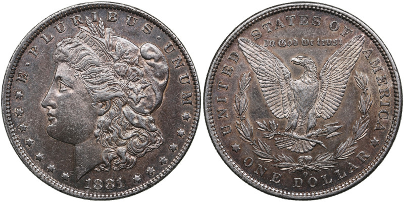 USA (New Orleans) 1 Dollar 1881 O
26.70g. XF/XF. An attractive specimen with min...