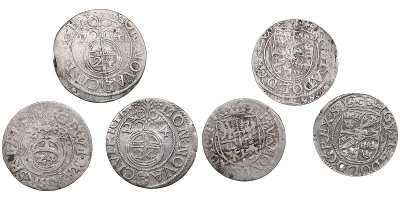 Group of 1/24 Taler coins (Sweden, Riga / Germany) 1622, 1624 (3)
Various condit...