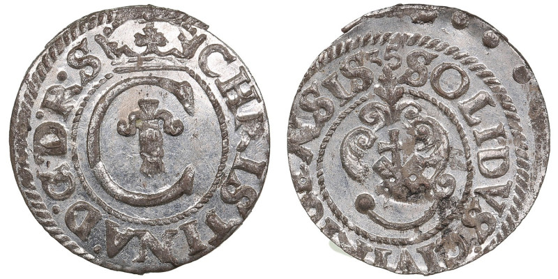 Riga (Sweden) BI Solidus 1635 - Kristina (1632-1654)
0.50g. AU/UNC. Beautiful mi...