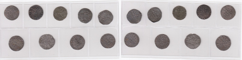 Small collection of coins: Dahlen, Poland Schilling 1572 (9)
Various condition.