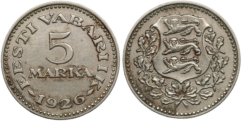 Estonia 5 Marka 1926
4.71g. XF/XF+. Only 370 000 pcs. were released to circulati...