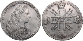 Russia Rouble 1728 - Peter II (1727-1730)
27.82g. AU/AU. Restored surface on obverse at 3 o'clock, still an attractive specimen with very good relief ...