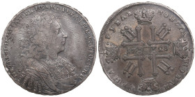 Russia Rouble 1728 - Peter II (1727-1730)
27.75g. VF+/XF+. Type with rayed star of order on breast. Variety with 4 festoons on the epaulettes on the s...