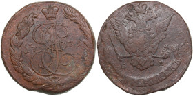 Russia 5 Kopecks 1771 EM - Catherine II (1762-1796)
51.03g. VF+/VF. Eagle type 1770-1777. Bitkin 619.