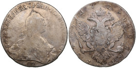 Russia Rouble 1773 СПБ-ЯЧ-Т.И. - Catherine II (1762-1796)
22.29g. VF-/VF+. Some luster. Bitkin 216.