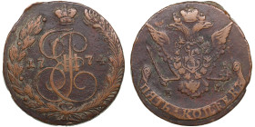 Russia 5 Kopecks 1774 EM - Catherine II (1762-1796)
46.04g. VF-/VF. Bitkin 623a.