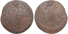 Russia 5 Kopecks 1790 EM - Catherine II (1762-1796)
47.72g. VF+/VF+. Bitkin 644.