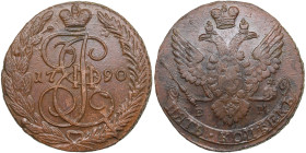 Russia 5 Kopecks 1790 EM - Catherine II (1762-1796)
61.05g. XF+/XF. The coin's weight exceeds the standard by 20%, making it an interesting variation....