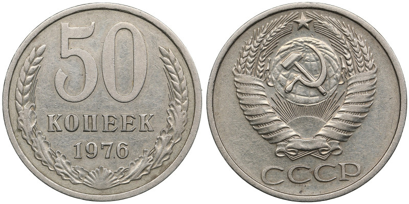 Russia (USSR) 50 Kopecks 1976
4.30g. VF/XF. Not often encountered. Fedorin 39.