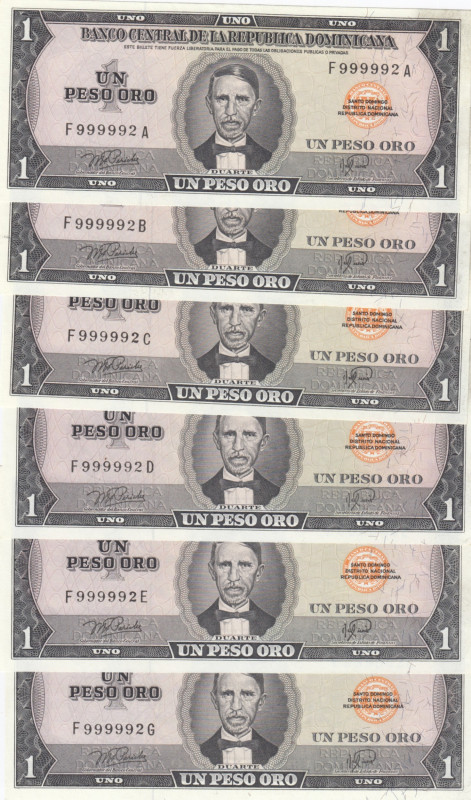 Dominican Republic 1 Peso 1978 - Same #, different suffix (6)
AU. Pick 108.