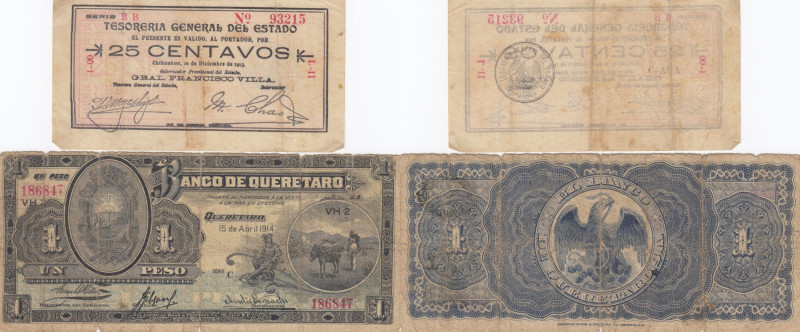 Group of Mexico Banknotes (2)
Various.