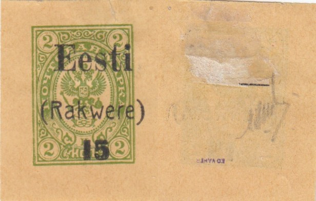 Estonia (Rakvere) 15/2 Kop.
Mich 2. Expertized by Vaher. Sold as seen, no return...