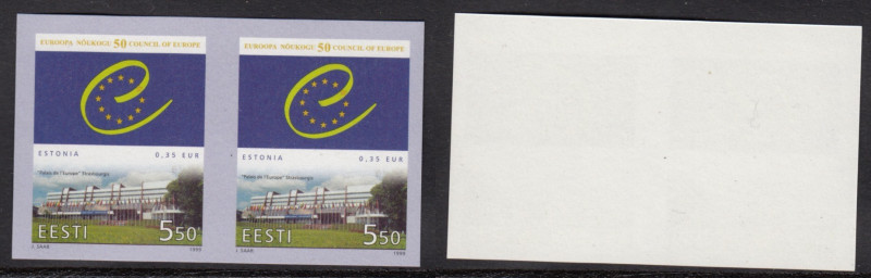 Estonia stamps, 50th ann. of the Council of Europe, 1999, Imperforate
Never sold...