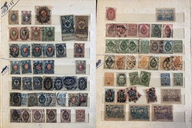 Collection of stamps: mostly Russia (RSFSR, USSR), Ukraine (1 album)
4,5 two-sid...