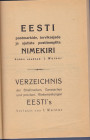 Eesti postmarkide, tervikasjade ja ajutiste postitemplite nimekiri, 1934
I. Weiner, Tallinn 1934, 158 pages.