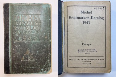 Michel Briefmarken-Katalog 1943 - Europa
1943 Leipzig, Eugen Berlin, 1378 pages.