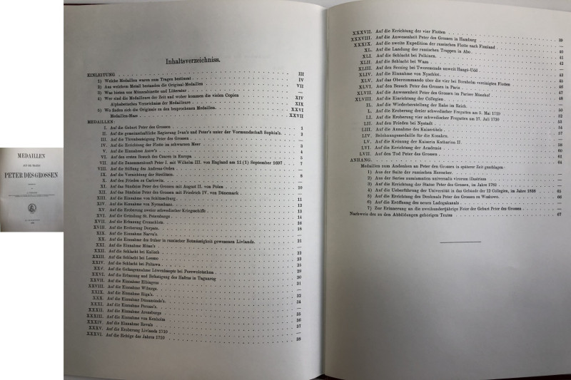 Medaillen auf die Thaten Peter des Grossen, 1872
St. Petersburg 1973, J. Iversen...