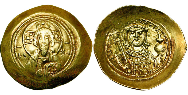 Michel VII Doukas (1071-1078), AV histamenon, Constantinople. D/ B. du Christ de...