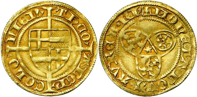 ALLEMAGNE, COLOGNE, Archevêché, Dietrich von Mörs (1414-1463), AV florin d'or, s...