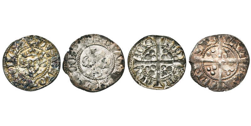 FRANCE, lot de 2 p.: Guillaume de Hainaut (1285-1296), esterlin (Beau à Très Bea...