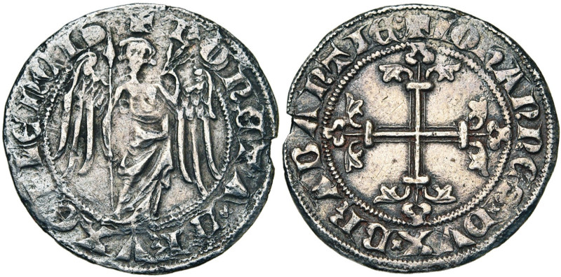 BRABANT, Duché, Jean Ier (1268-1294), AR double esterlin à l'ange, à partir de 1...