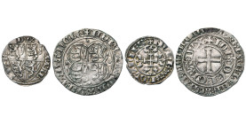BRABANT, Duché, Jean III (1312-1355), lot de 2 p.: Jean III, esterlin à l'écu, 1329-1337, Louvain; gros au quadrilobe, décembre 1344 (défaut de flan)....