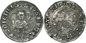 BRABANT, Duché, Jean III (1312-1355), gros au saint Pierre en billon noir, Louvain. D/ Dans un polylobe, b. de saint Pierre ten. une clé, au-dessus de...