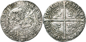 BRABANT, Duché, Jean IV (1415-1427), AR Thuyne of dubbele groot, s.d. (1419), Maastricht. Au titre de comte de Hainaut, de Hollande et de Zélande. D/ ...