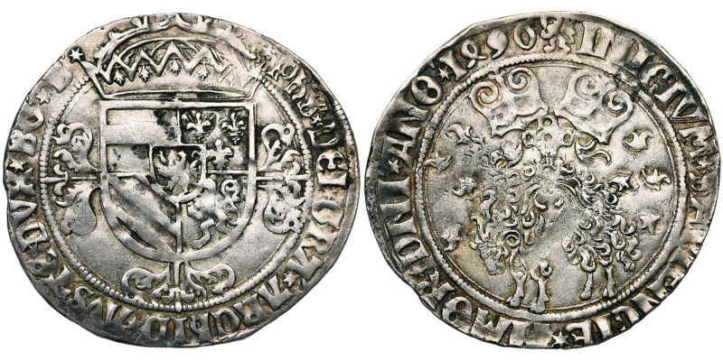 BRABANT, Duché, Philippe le Beau (1482-1506), AR toison d'argent, 1496, Anvers. ...