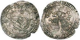 BRABANT, Duché, Philippe le Beau (1482-1506), AR toison d'argent, 1498, Anvers. D/ Ecu couronné d'Autriche-Bourgogne sur une croix feuillue. R/ Le bij...