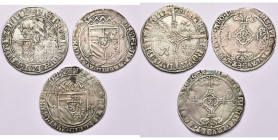 BRABANT, Duché, lot de 3 p.: Philippe le Bon, double gros vierlander, 1434-1437 et 1466-1467, Bruxelles et Louvain; Philippe le Beau, double patard, 1...