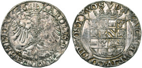 BRABANT, Duché, Charles Quint (1506-1555), AR 4 patards (vlieger), 1546, Anvers. D/ Aigle impériale couronnée. R/ Ecu aux seize quartiers couronné, su...