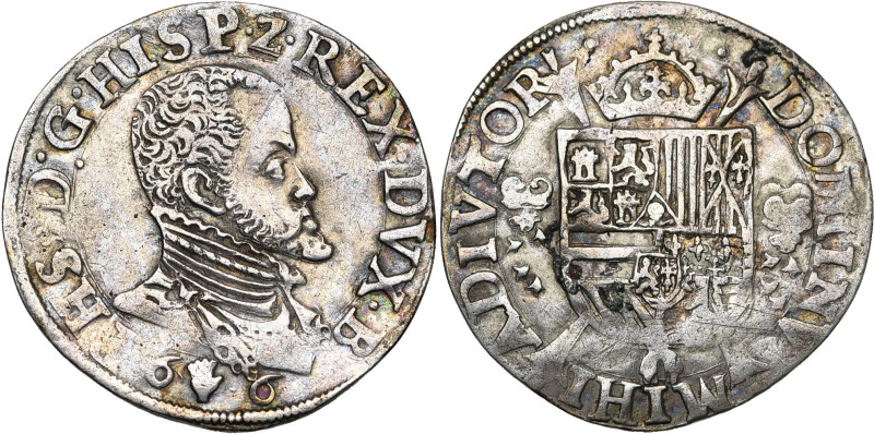 BRABANT, Duché, Philippe II (1555-1598), AR cinquième d'écu Philippe, 1566, Anve...