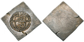 BRABANT, Duché, Bruxelles assiégée par Alexandre Farnèse (1579-1580), AR plaque uniface de 18 sols, 1580. D/ PERFER ET OBDVRA BRVXELLA Ecu au saint Mi...